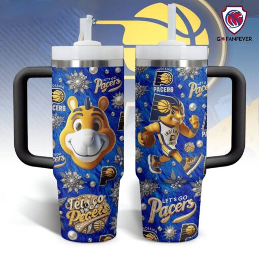 indiana pacers nba custom stanley quencher 40oz stainless steel tumbler with handle nkao8 1