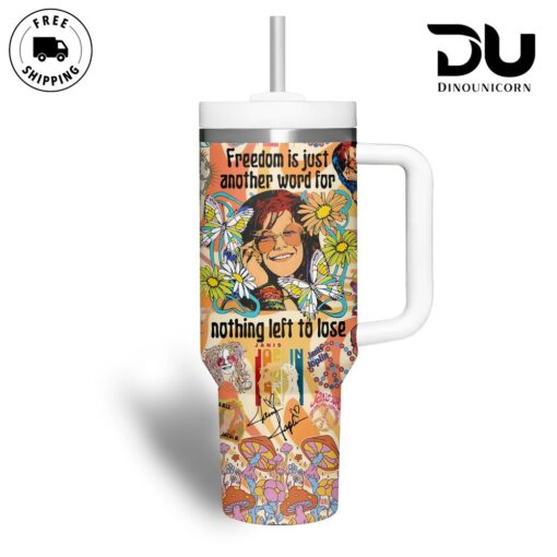 janis joplin music custom stanley quencher 40oz stainless steel tumbler with handle acu5i