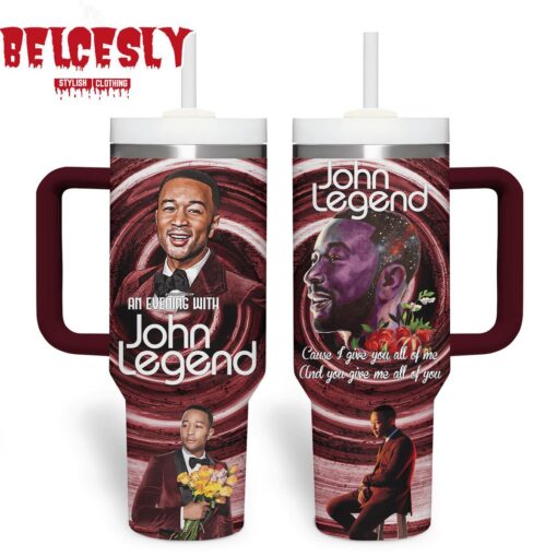 john legend music custom stanley quencher 40oz stainless steel tumbler with handle oys0o 1