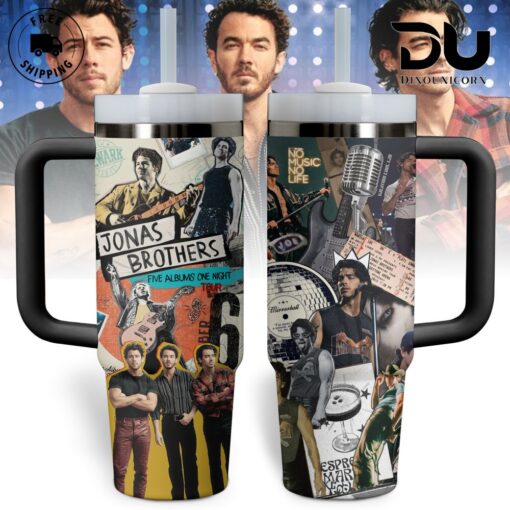 jonas brothers music custom stanley quencher 40oz stainless steel tumbler with handle i0uou 1