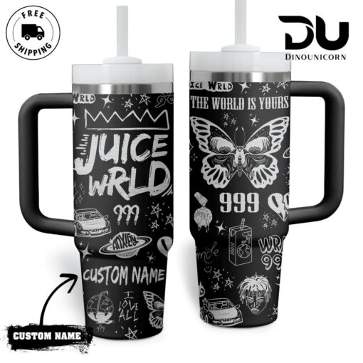 juice wrld music custom stanley quencher 40oz stainless steel tumbler with handle 2jb0r