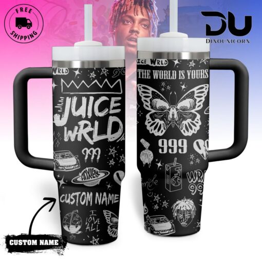 juice wrld music custom stanley quencher 40oz stainless steel tumbler with handle azj2k 1