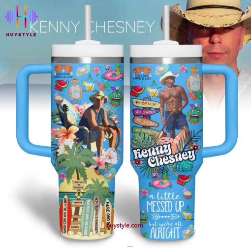 kenny chesney music custom stanley quencher 40oz stainless steel tumbler with handle jikvr