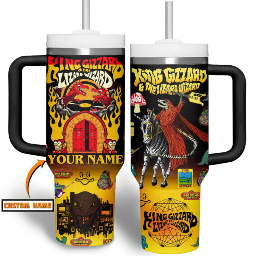 king gizzard the lizard wizard music custom stanley quencher 40oz stainless steel tumbler with handle fndqj 1