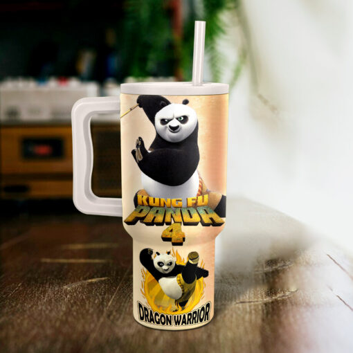 kung fu panda 4 cartoon custom stanley quencher 40oz stainless steel tumbler with handle z9i1e 1