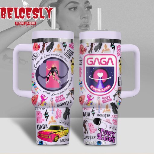 lady gaga music custom stanley quencher 40oz stainless steel tumbler with handle jyjhk 1