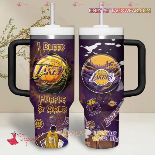 lebron james los angeles lakers nba custom stanley quencher 40oz stainless steel 1fjwe