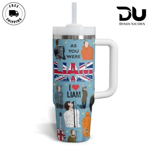 liam gallagher music custom stanley quencher 40oz stainless steel tumbler with handle bupua