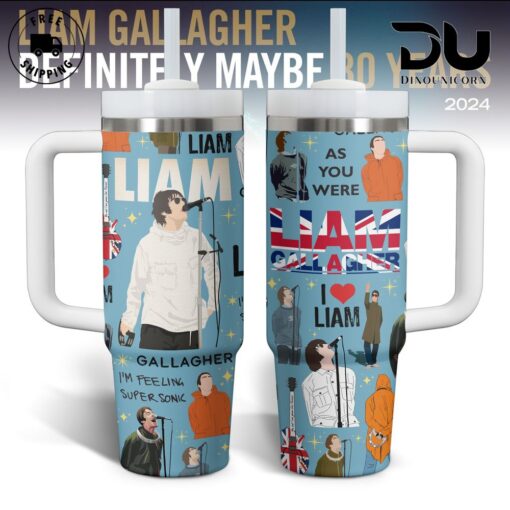 liam gallagher music custom stanley quencher 40oz stainless steel tumbler with handle jpzya 1