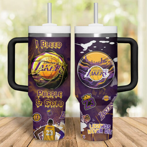 los angeles lakers nba custom stanley quencher 40oz stainless steel tumbler 1hzp2