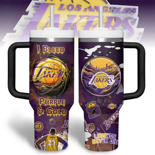 los angeles lakers nba custom stanley quencher 40oz stainless steel tumbler wwdvj 1