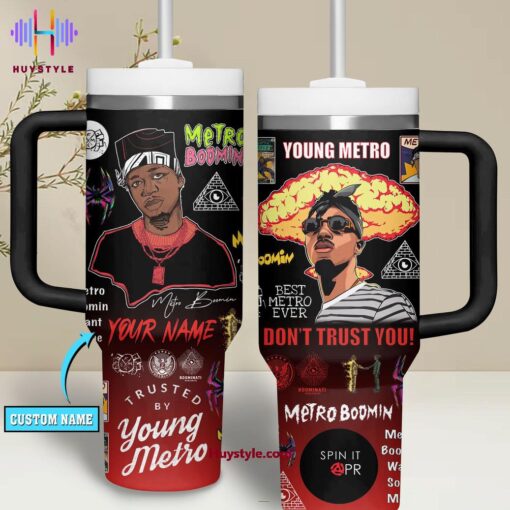 metro boomin music custom stanley quencher 40oz stainless steel tumbler with handle nr1td 1