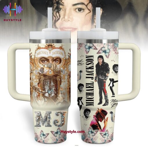 michael jackson music custom stanley quencher 40oz stainless steel tumbler with handle lmyoz 1