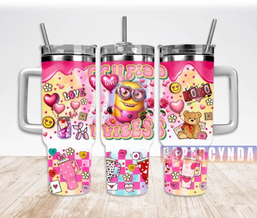 minion custom stanley quencher 40oz stainless steel tumbler with handle zuqd3