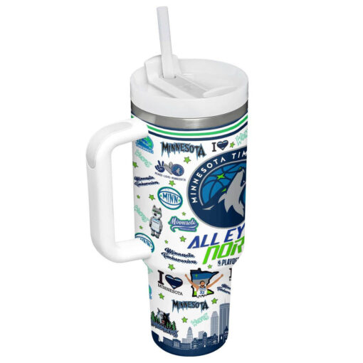 minnesota timberwolves nba custom stanley quencher 40oz stainless steel tumbler 2whyv