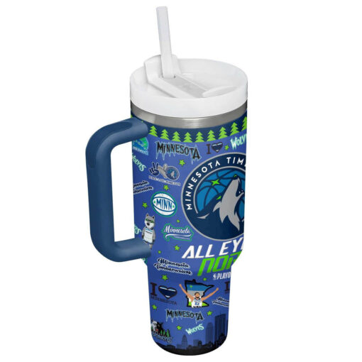 minnesota timberwolves nba custom stanley quencher 40oz stainless steel tumbler ezpvq