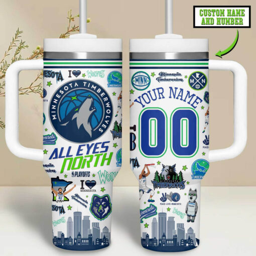 minnesota timberwolves nba custom stanley quencher 40oz stainless steel tumbler lgjak