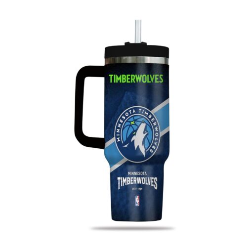 minnesota timberwolves nba custom stanley quencher 40oz stainless steel tumbler with handle 5hpop