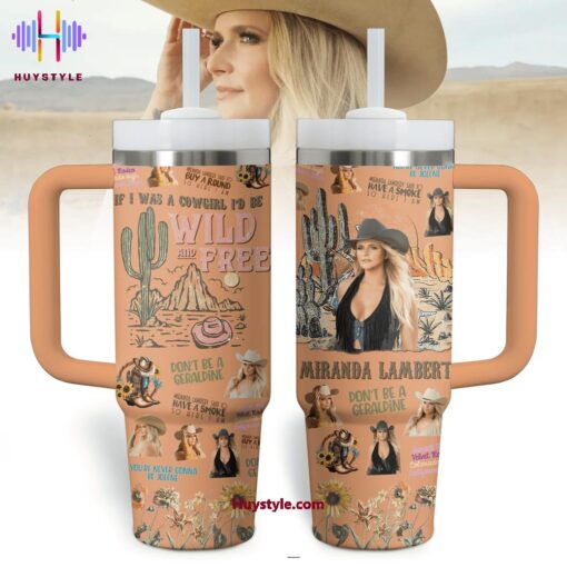 miranda lambert music custom stanley quencher 40oz stainless steel tumbler with handle