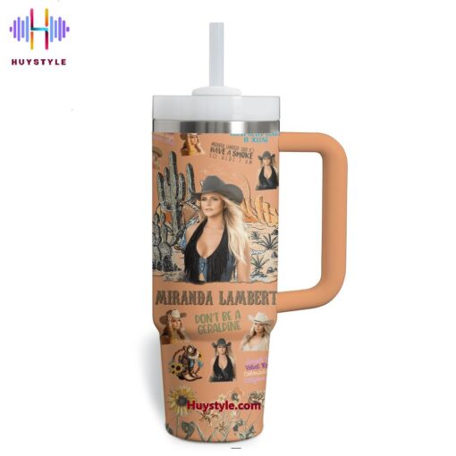 miranda lambert music custom stanley quencher 40oz stainless steel tumbler with handle jm2jq