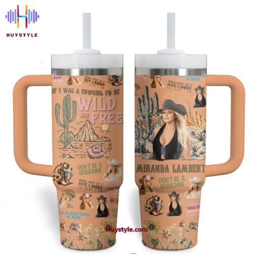 miranda lambert music custom stanley quencher 40oz stainless steel tumbler with handle jwv9o