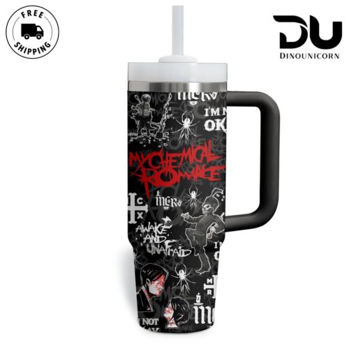 my chemical romance music custom stanley quencher 40oz stainless steel tumbler with handle kss7o