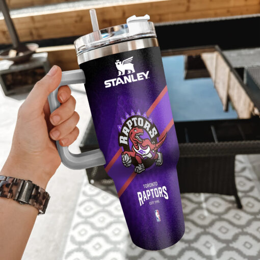 nba toronto raptors custom stanley quencher 40oz stainless steel tumbler with handle nrgg5 1