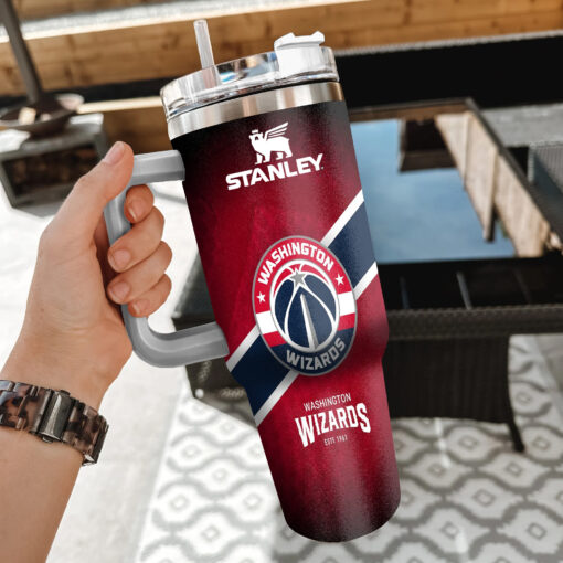 nba washington wizards custom stanley quencher 40oz stainless steel tumbler with handle ibdfx 1