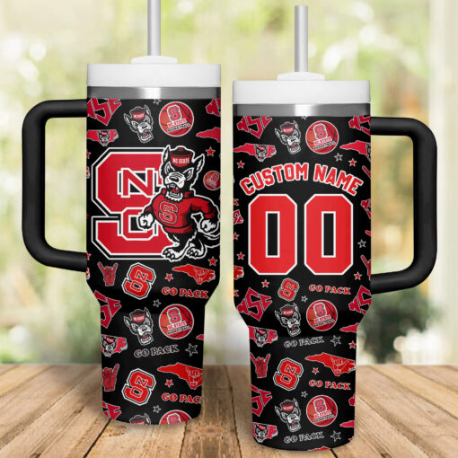 nc state wolfpack basketball ncaa custom stanley quencher 40oz stainless steel c560r