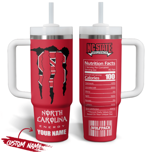 nc state wolfpack basketball ncaa custom stanley quencher 40oz stainless steel tumbler with handle paj3c 1