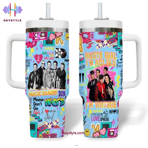 new kids on the block music custom stanley quencher 40oz stainless steel tumbler with handle 89wb2