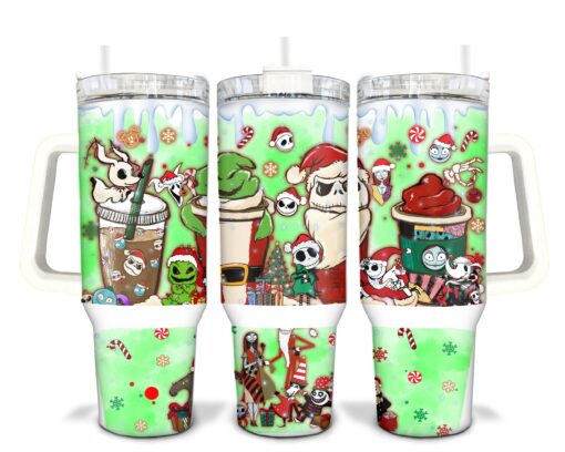 nightmare before christmas cartoon custom stanley quencher 40oz stainless steel tumbler with handle ibyvb scaled