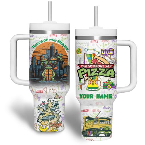 ninja turtles tv series custom stanley quencher 40oz stainless steel tumbler ldjn7 1