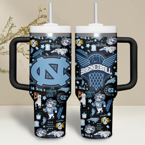 north carolina tar heels basketball ncaa custom stanley quencher 40oz stainless steel tumbler 3zfh6