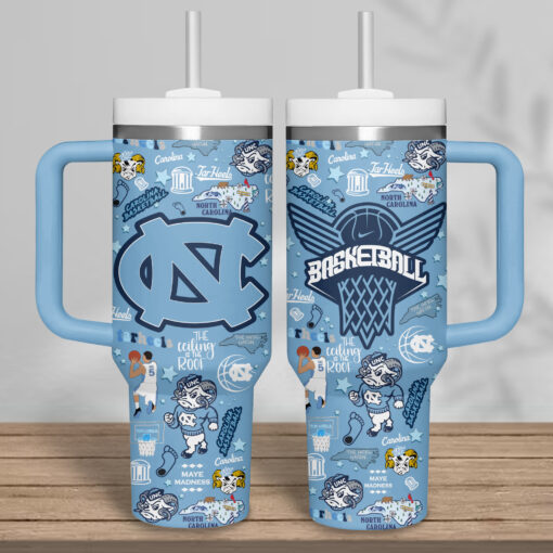 north carolina tar heels basketball ncaa custom stanley quencher 40oz stainless steel tumbler 9eunm