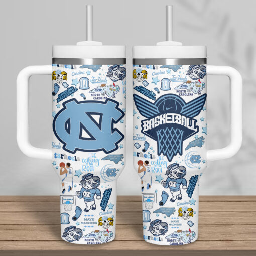 north carolina tar heels basketball ncaa custom stanley quencher 40oz stainless steel tumbler emhhi