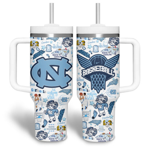 north carolina tar heels basketball ncaa custom stanley quencher 40oz stainless steel tumbler i3gi5