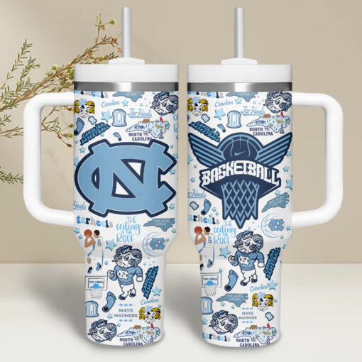 north carolina tar heels basketball ncaa custom stanley quencher 40oz stainless steel tumbler z0yng