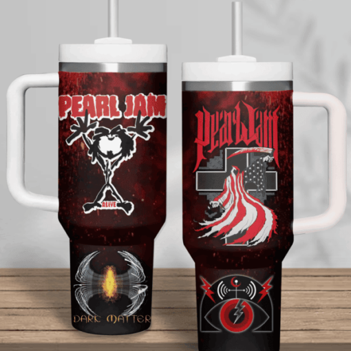 pearl jam music custom stanley quencher 40oz stainless steel tumbler with handle g0f4v 1