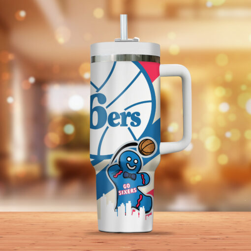 philadelphia 76ers nba custom stanley quencher 40oz stainless steel tumbler b5cif