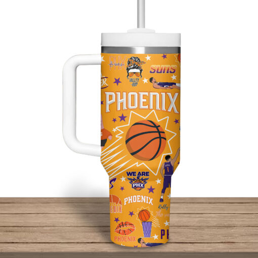 phoenix suns nba custom stanley quencher 40oz stainless steel tumbler yqmaq