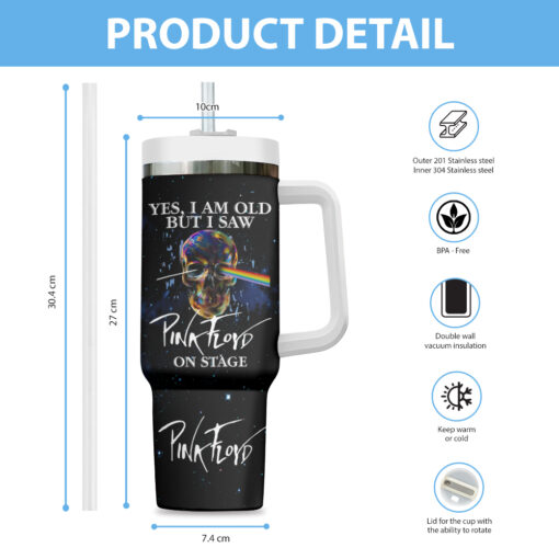 pink floyd music custom stanley quencher 40oz stainless steel tumbler with handle tuvpv