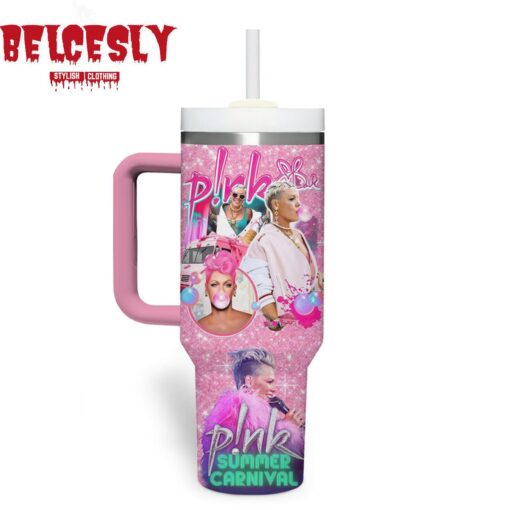 pink music custom stanley quencher 40oz stainless steel tumbler with handle z1aal