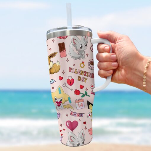 pokemon valentines day games custom stanley quencher 40oz stainless steel tumbler with handle lhtz4