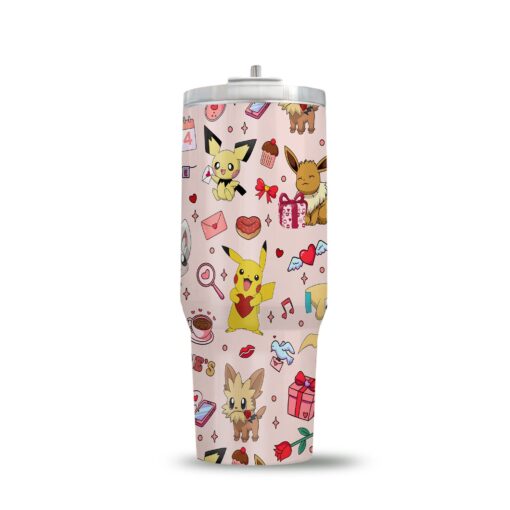 pokemon valentines day games custom stanley quencher 40oz stainless steel tumbler with handle