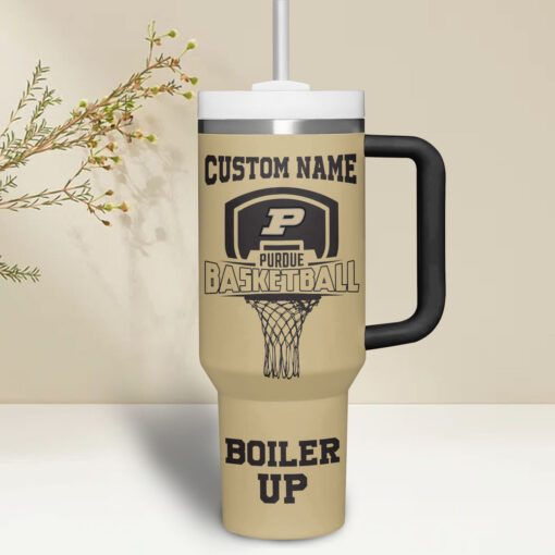 purdue boilermakers basketball ncaa custom stanley quencher 40oz stainless steel ednrl