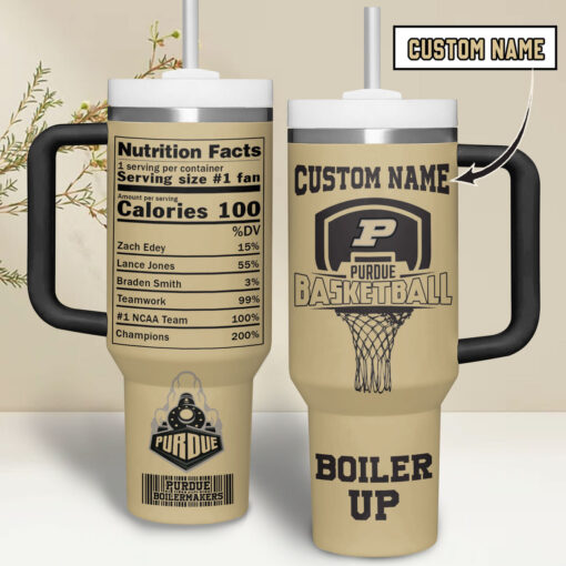 purdue boilermakers basketball ncaa custom stanley quencher 40oz stainless steel p8s5g 1