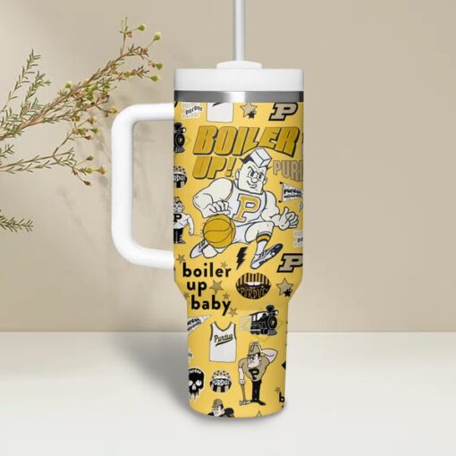 purdue boilermakers basketball ncaacustom stanley quencher 40oz stainless steel tumbler e5kzl