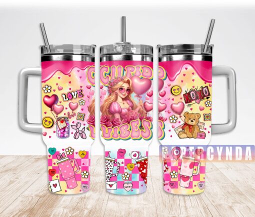 rapunzel custom stanley quencher 40oz stainless steel tumbler with handle 34nst