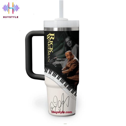 rick wakeman music custom stanley quencher 40oz stainless steel tumbler with handle qymo1